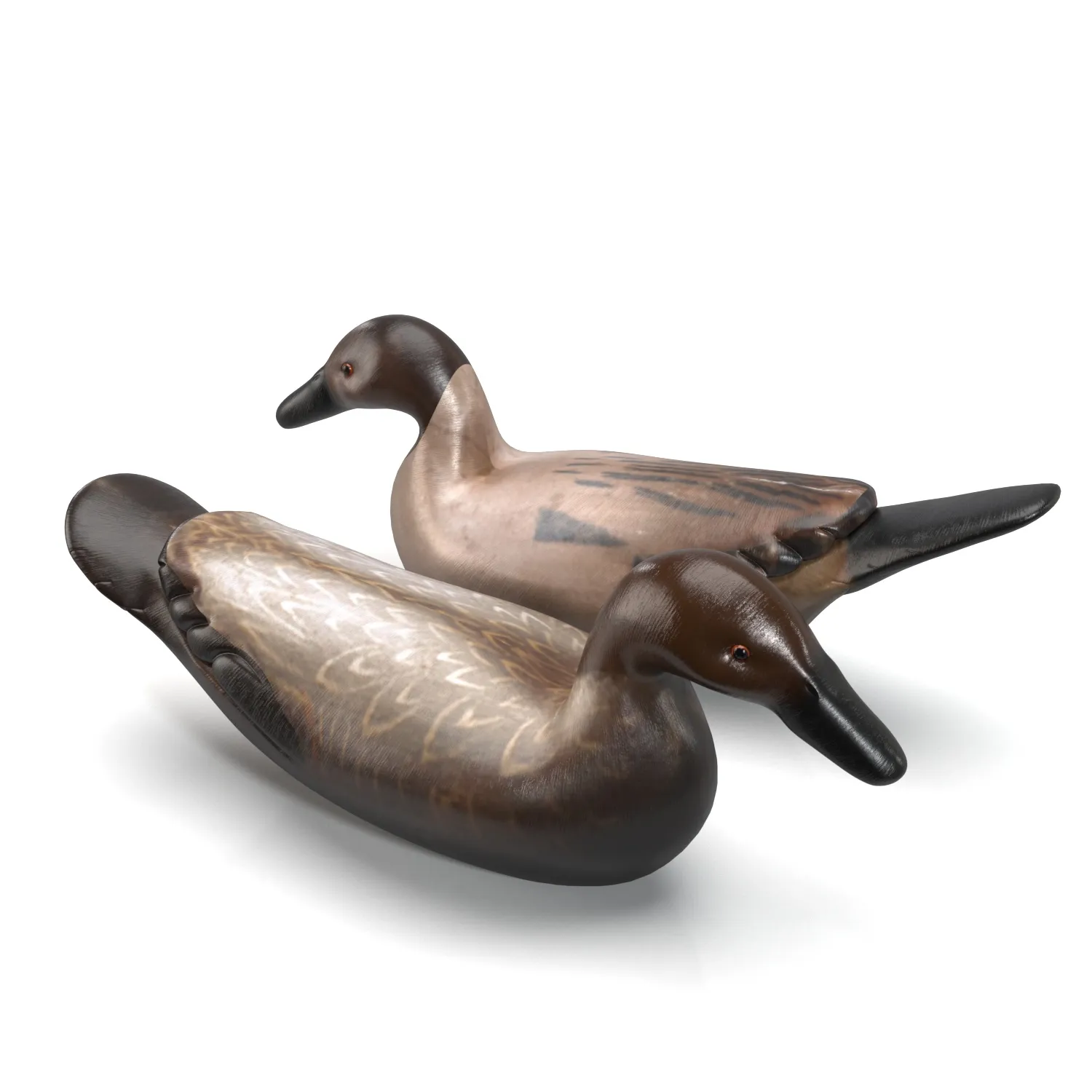 Antique Wooden Hunting Decoys PBR 3D Model_06